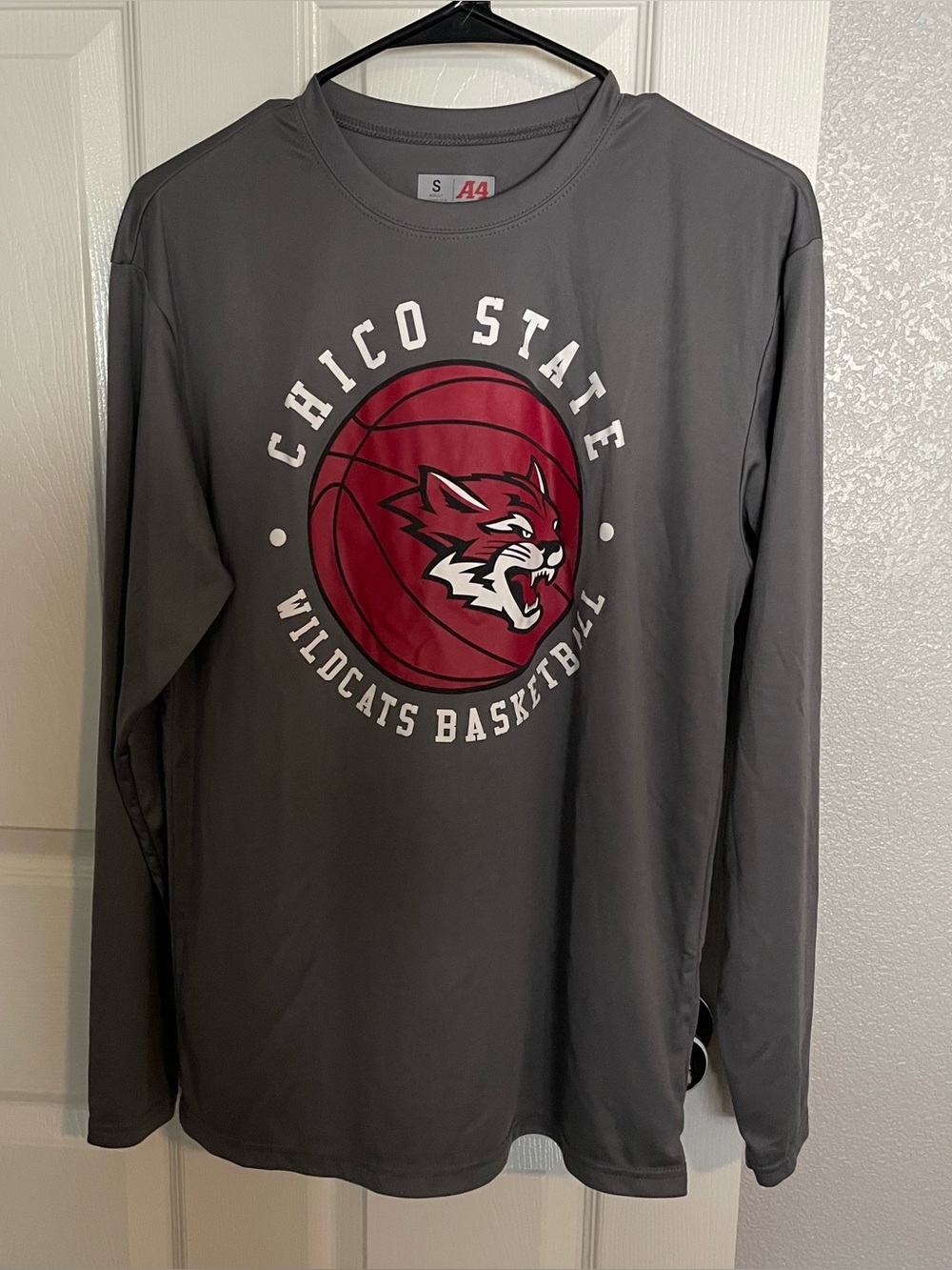 Chico State Wildcats Basketball - A4 - Long Sleeve Basketball Warmup - Gray